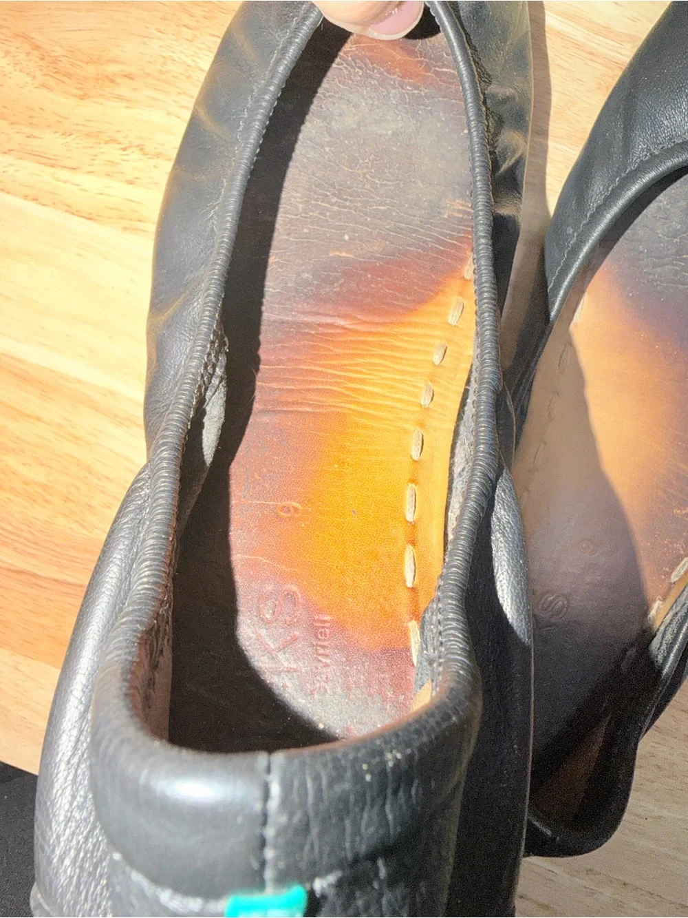 Tieks Black Leather Ballet Flats